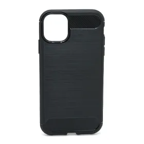 Silikonska futrola - maska BRUSHED za iPhone 11 (6.1) crna (MS).