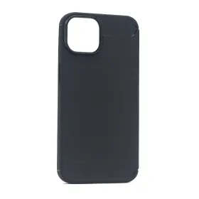 Silikonska futrola - maska BRUSHED za iPhone 14 crna (MS).