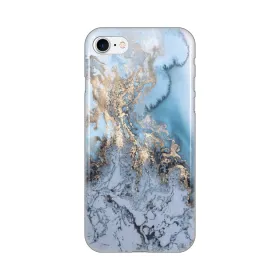 Silikonska futrola - maska print za iPhone 7/8/SE 2020/2022 Blue Gold Marble.