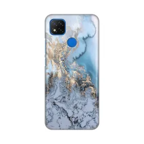Silikonska futrola - maska print za Xiaomi Redmi 9C/Redmi 10A Blue Gold Marble.