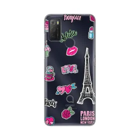 Silikonska futrola - maska print Skin za Alcatel 1S (2021)/3L (2021)/A1 Alpha 21 Love Paris.