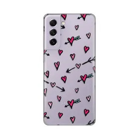Silikonska futrola - maska print Skin za Samsung G990 Galaxy S21 FE Heart Pattern.
