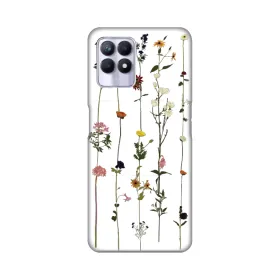 Silikonska futrola - maska print Skin za Realme 8i Flower.