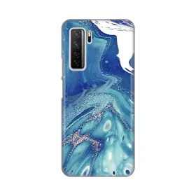Silikonska futrola - maska print za Huawei P40 Lite Blue Marble.
