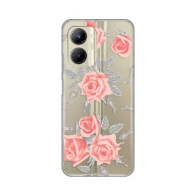 Silikonska futrola - maska print Skin za Realme C33 Elegant Roses.