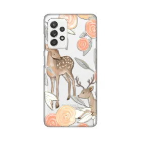Silikonska futrola - maska print Skin za Samsung A525 Galaxy A52 4G/A526 Galaxy A52 5G/A528B Galaxy A52s 5G Flower Deer.