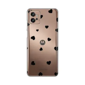 Silikonska futrola - maska print Skin za Motorola Moto G32 Hearts.