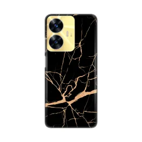 Silikonska futrola - maska print za Realme C55 All Black.