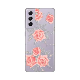 Silikonska futrola - maska print Skin za Samsung G990 Galaxy S21 FE Elegant Roses.