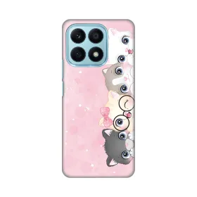 Silikonska futrola - maska print Skin za Huawei Honor X8a Pink cats.