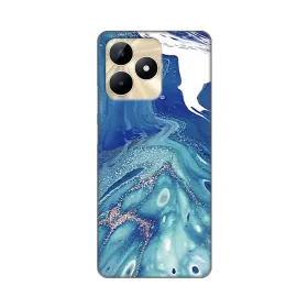 Silikonska futrola - maska print za Realme C53 Blue Marble.
