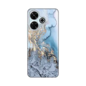 Silikonska futrola - maska print za Xiaomi Redmi 13 Blue Gold Marble.