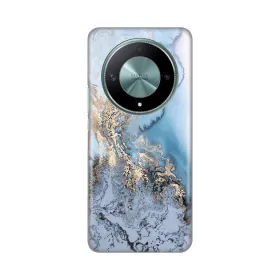 Silikonska futrola - maska print za Huawei Honor Magic 6 lite Blue Gold Marble.