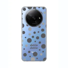 Silikonska futrola - maska print Skin za Xiaomi Redmi A3 Dottie Dottie Gray.