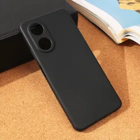 Silikonska futrola - maska Ultra Thin za Oppo A58 mat crna.
