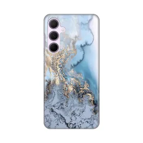 Silikonska futrola - maska print za Samsung A356B Galaxy A35 5G Blue Gold Marble.