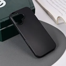 Silikonska futrola - maska Skin za iPhone 16 6.1 mat crna.