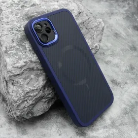Futrola - maska CARBON MagSafe za iPhone 11 (6.1) plava (small camera) (MS).