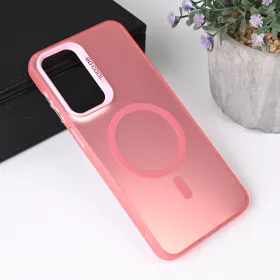 Futrola - maska Magsafe Clear za Samsung A266 Galaxy A26 5G roze.