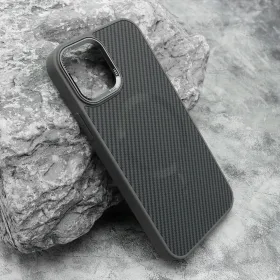 Futrola - maska CARBON MagSafe za iPhone 12/12 Pro (6.1) siva (big camera) (MS).