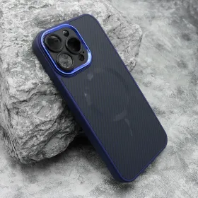 Futrola - maska CARBON MagSafe za iPhone 15 Pro Max (6.7) plava (small camera) (MS).