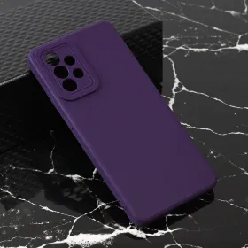 Futrola - maska Teracell Giulietta za Samsung A525 Galaxy A52 4G/A526 Galaxy A52 5G/A528B Galaxy A52s 5G mat tamno ljubicasta.