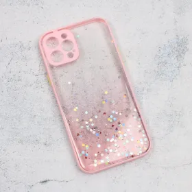 Futrola - maska Frame Glitter za iPhone 12 Pro 6.1 roze.