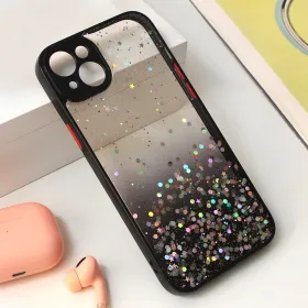 Futrola - maska Frame Glitter za iPhone 15 Plus 6.7 crna.