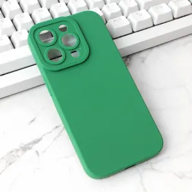 Futrola - maska Silikon Pro Camera za iPhone 15 Pro 6.1 tamno zelena.