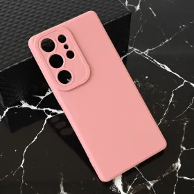 Futrola - maska Teracell Giulietta za Samsung S938 Galaxy S25 Ultra mat tamno roze.