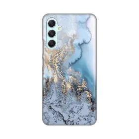 Silikonska futrola - maska print za Samsung Galaxy A34 5G 5G Blue Gold Marble.