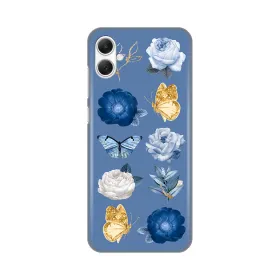 Silikonska futrola - maska print za Samsung A055 Galaxy A05 Dusty Blue.