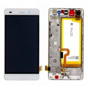 LCD ekran / displej za Huawei P8 lite+touch screen+frame beli+baterija SPO SH.