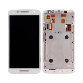 LCD ekran / displej za Motorola Moto X Play+touch screen+frame beli.