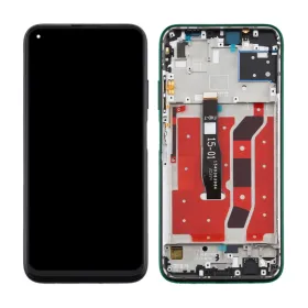 LCD ekran / displej za Huawei P40 Lite +touch screen crni+frame zeleni.