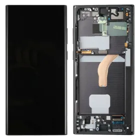LCD ekran / displej za Samsung S908/Galaxy S22 Ultra + touchscreen + frame Black OLED.