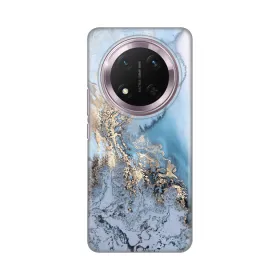 Silikonska futrola - maska print za Huawei Honor Magic 7 lite Blue Gold Marble.