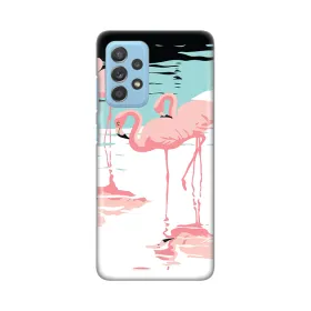 Silikonska futrola - maska print za Samsung A525 Galaxy A52 4G/A526 Galaxy A52 5G/A528B Galaxy A52s 5G Pink Flamingos.
