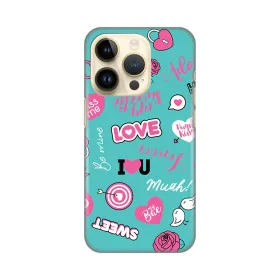 Silikonska futrola - maska print za iPhone 14 Pro 6.1 Love.