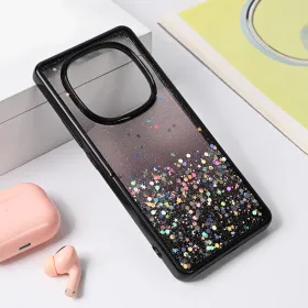 Futrola - maska Frame Glitter za Xiaomi Redmi Note 14 Pro 5G crna.