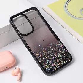 Futrola - maska Frame Glitter za Samsung A566 Galaxy A56 5G crna.