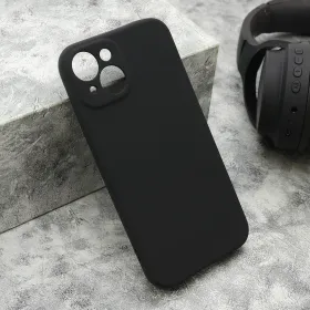 Futrola - maska VELVET TOUCH za iPhone 14 (6.1) crna (MS).
