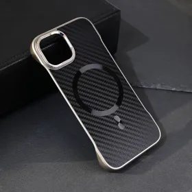 Futrola - maska Magsafe Carbon za iPhone 15 6.1 crna.