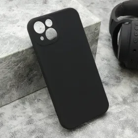 Futrola - maska VELVET TOUCH za iPhone 13 (6.1) crna (MS).
