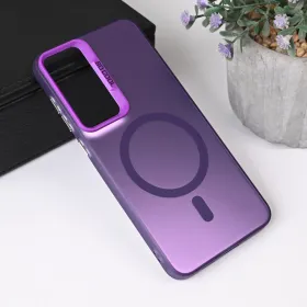 Futrola - maska Magsafe Clear za Samsung S936 Galaxy S25 Plus 5G ljubicasta.