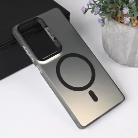 Futrola - maska Magsafe Clear za Samsung S938 Galaxy S25 Ultra 5G crna.