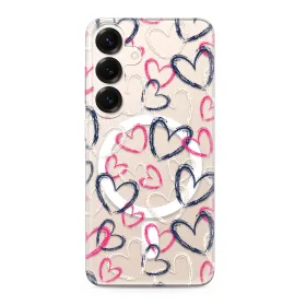 Futrola - maska silikonska print MagSafe za Samsung S931 Galaxy S25 5G heart (MS).