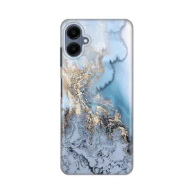 Silikonska futrola - maska print za Samsung A065F Galaxy A06 Blue Gold Marble.