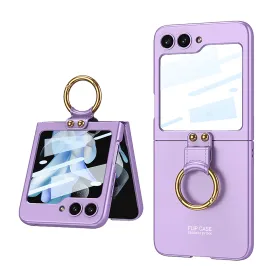 Futrola - maska SMOOTH RING za Samsung F741B Galaxy Z Flip 6 5G ljubicasta (GKK case) (MS).