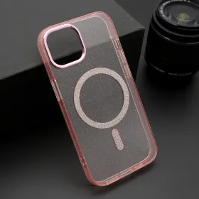 Futrola - maska SPARKLING MagSafe za iPhone 15 (6.1) roze (MS).